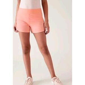 New Athleta High-Rise Run With It Shorts Size XL 36x2.5 Layered Athleisure 1166